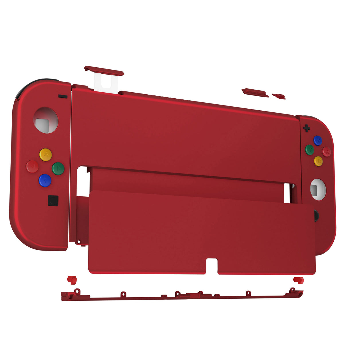 eXtremeRate Custom Replacement Full Set Shell with Buttons for Nintendo Switch OLED - Scarlet Red