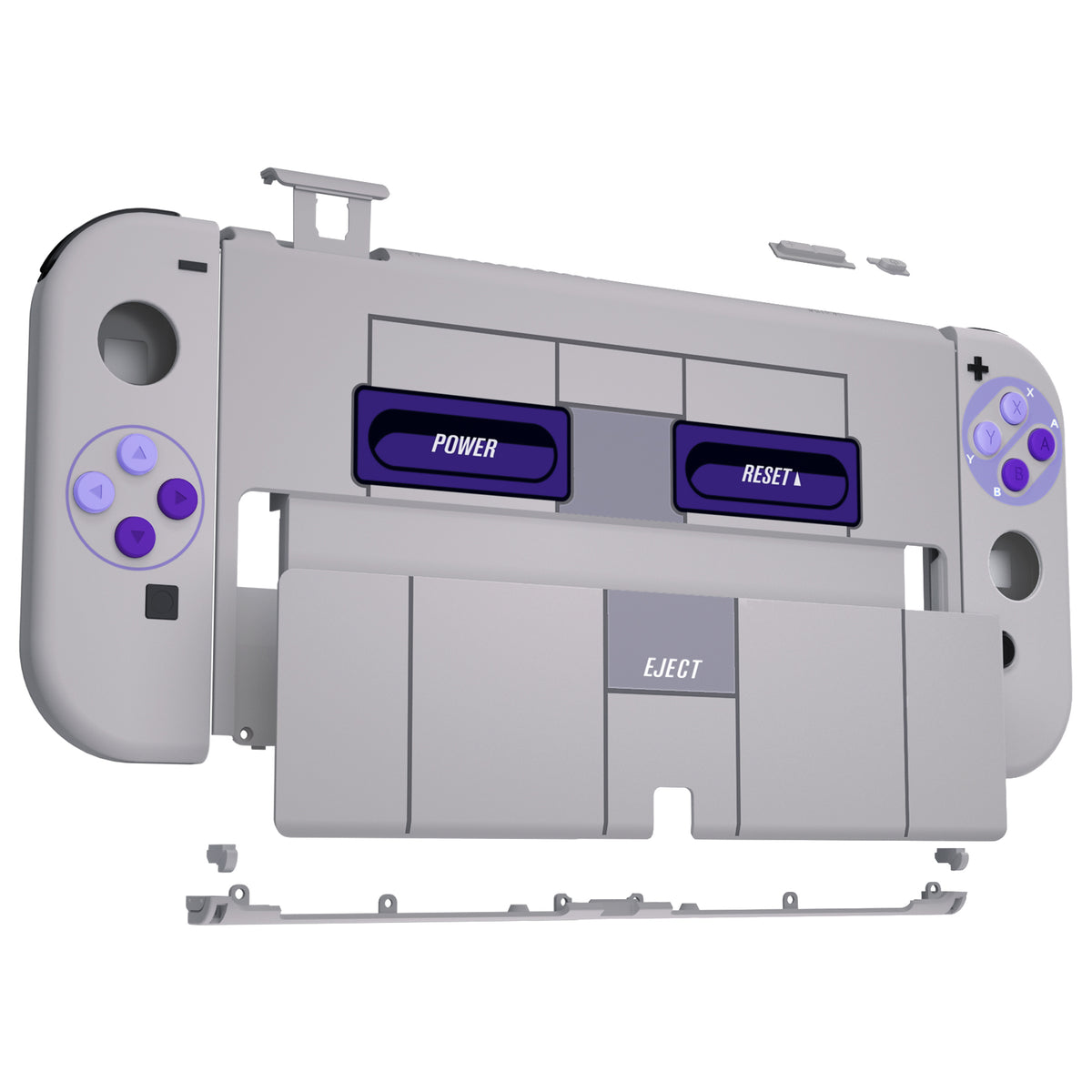 eXtremeRate Custom Replacement Full Set Shell with Buttons for Nintendo Switch OLED - Classic SNES Style