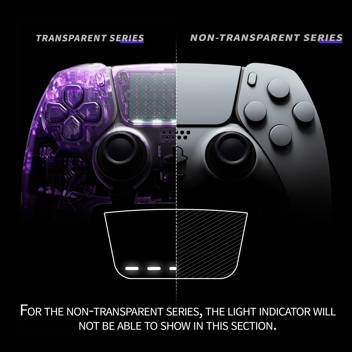 Replacement Full Set Shells with Buttons Compatible with PS5 Edge Controller - New Hope Gray eXtremeRate