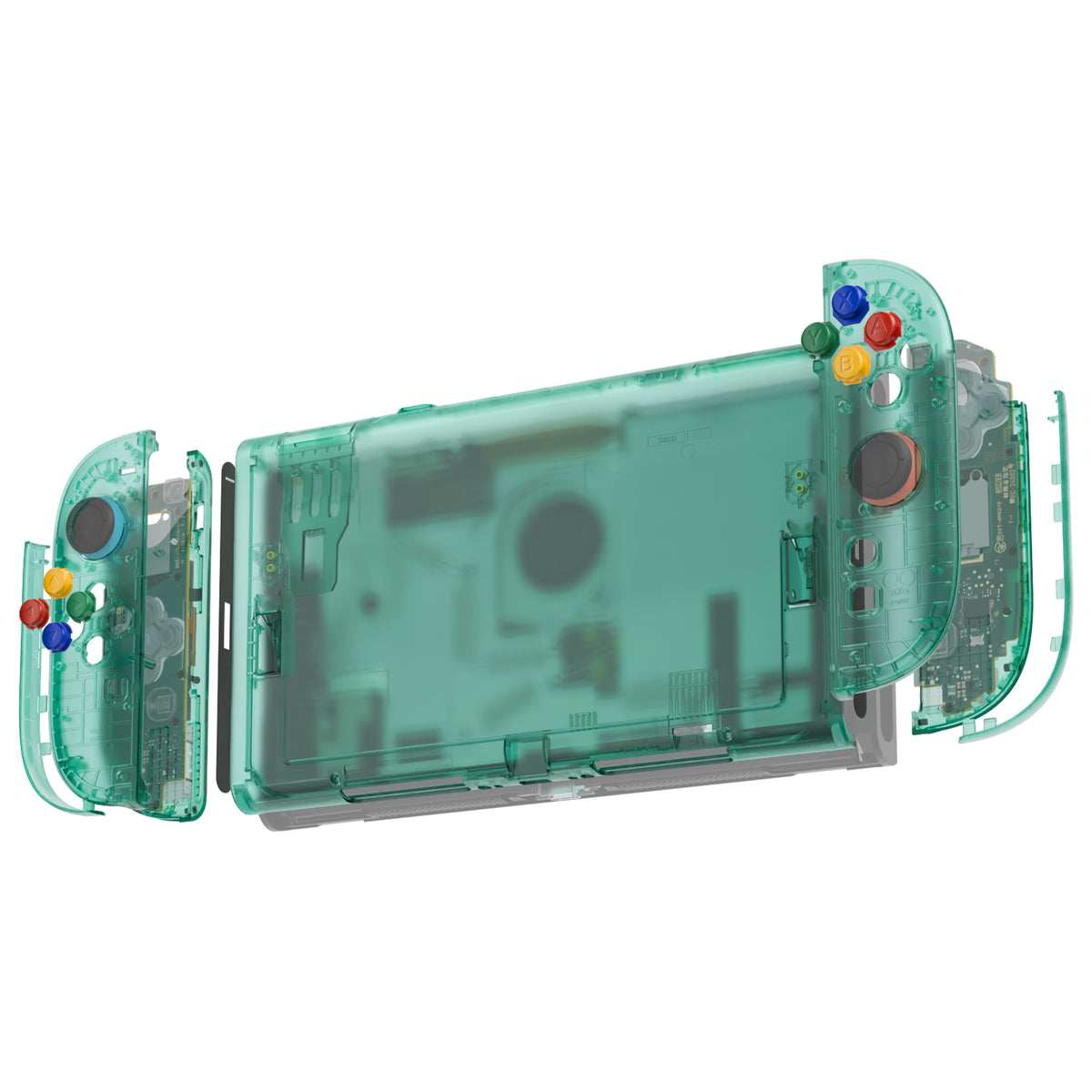 eXtremeRate DIY Replacement Full Set Shells with Buttons for Nintendo Switch 2 - Essence Version - Emerald Green