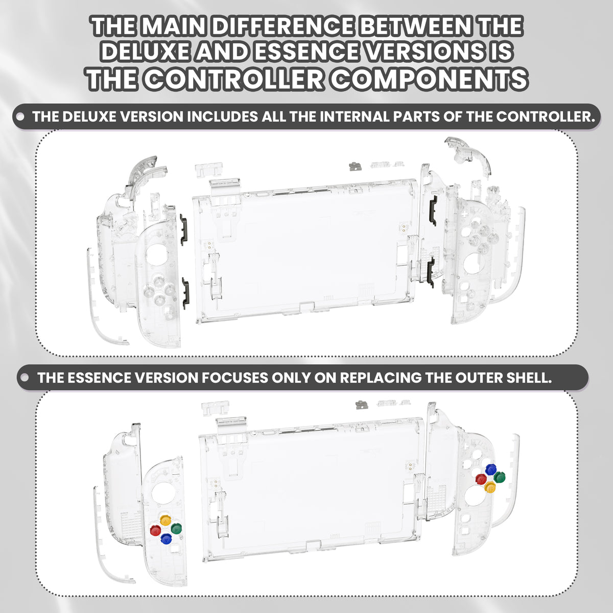 eXtremeRate DIY Replacement Full Set Shells with Buttons for Nintendo Switch 2 - Essence Version - Glow in Dark - Green