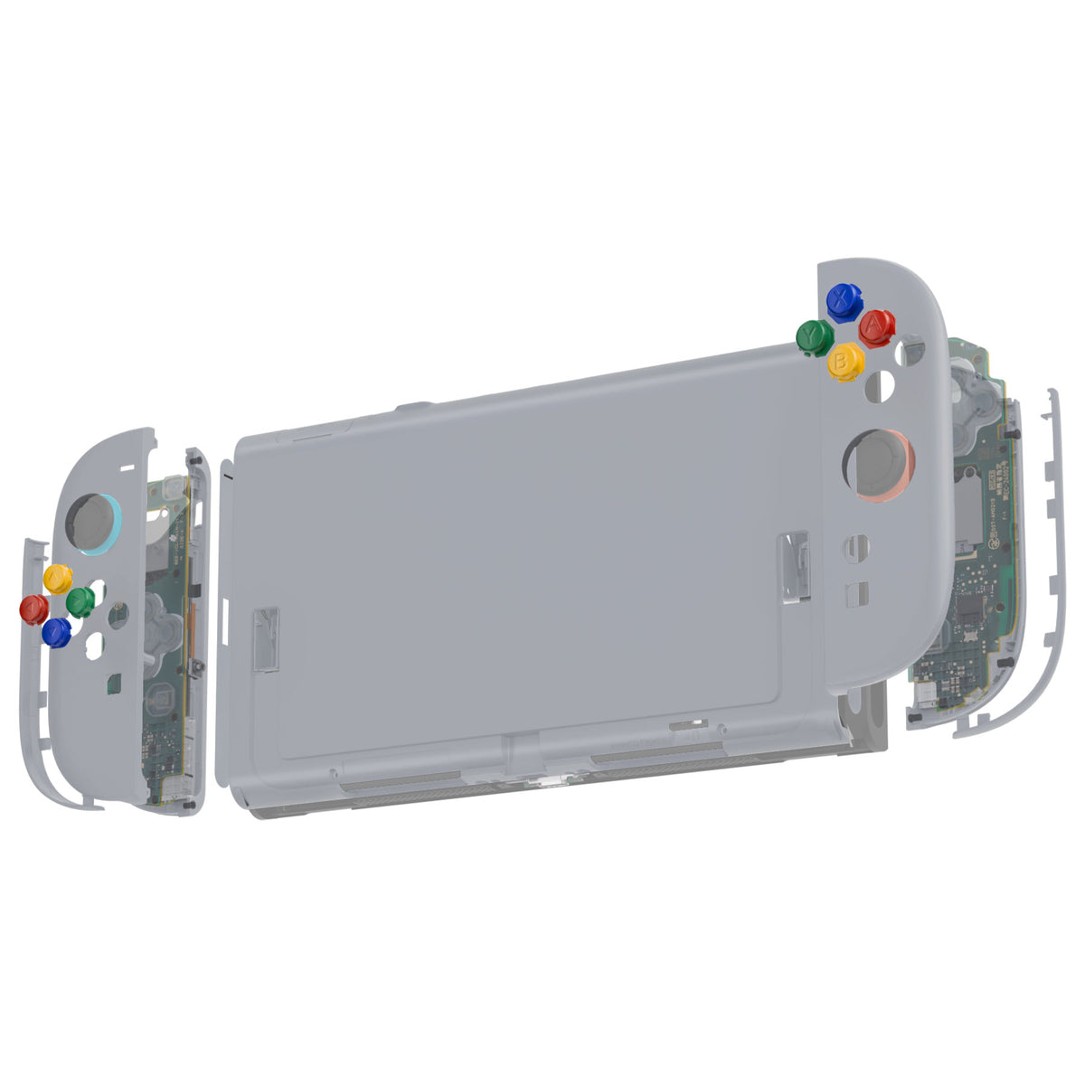 eXtremeRate DIY Replacement Full Set Shells with Buttons for Nintendo Switch 2 - Essence Version - New Hope Gray