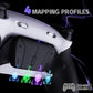 eXtremeRate RISE4 Plus MAX Back Paddles Kit with Clicky Trigger Stops & Rubberized Grip for PS5 Controller BDM-010/020 - White Black - Black