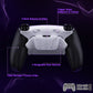 eXtremeRate RISE4 Plus MAX Back Paddles Kit with Clicky Trigger Stops & Rubberized Grip for PS5 Controller BDM-010/020 - White Black - White