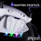 eXtremeRate RISE4 Plus MAX Back Paddles Kit with Clicky Trigger Stops & Rubberized Grip for PS5 Controller BDM-010/020 - White Black - White