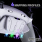 eXtremeRate RISE4 Plus MAX Back Paddles Kit with Clicky Trigger Stops & Rubberized Grip for PS5 Controller BDM-010/020 - White Gray