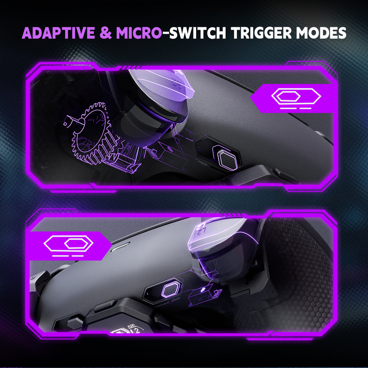 eXtremeRate Real Metal Buttons (RMB) Version SPARK Back Paddles Kit for PS5 Controller BDM-010/020
