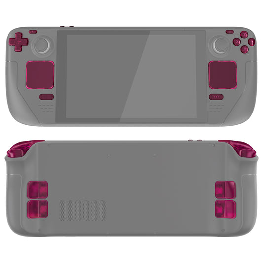 Replacement Full Set Buttons for Steam Deck Console - Clear Candy Pink eXtremeRate