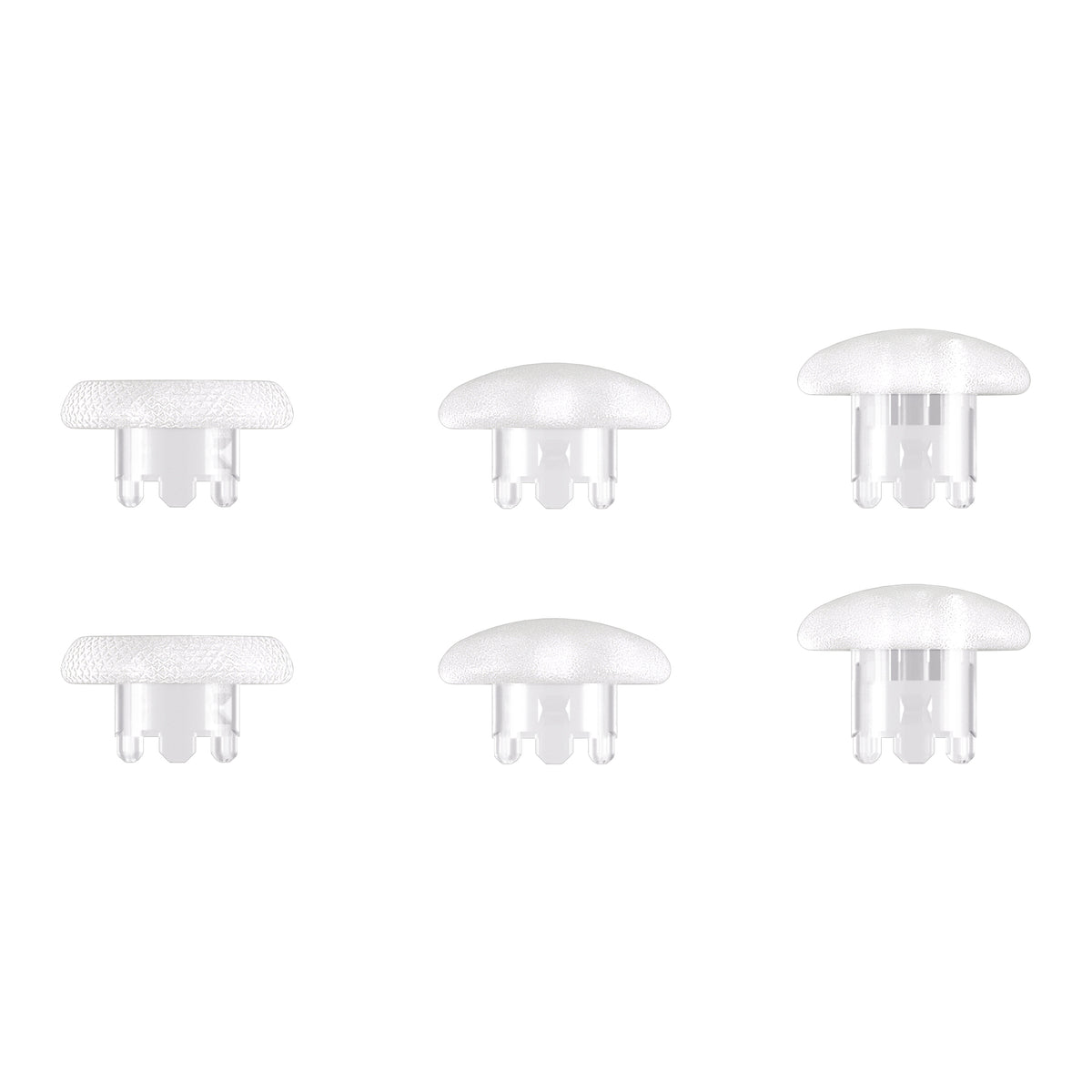 eXtremeRate Retail Clear Replacement Swappable Thumbsticks for PS5 Edge Controller, Custom Interchangeable Analog Stick Joystick Caps for PS5 Edge Controller - Controller & Thumbsticks Base NOT Included - P5J101