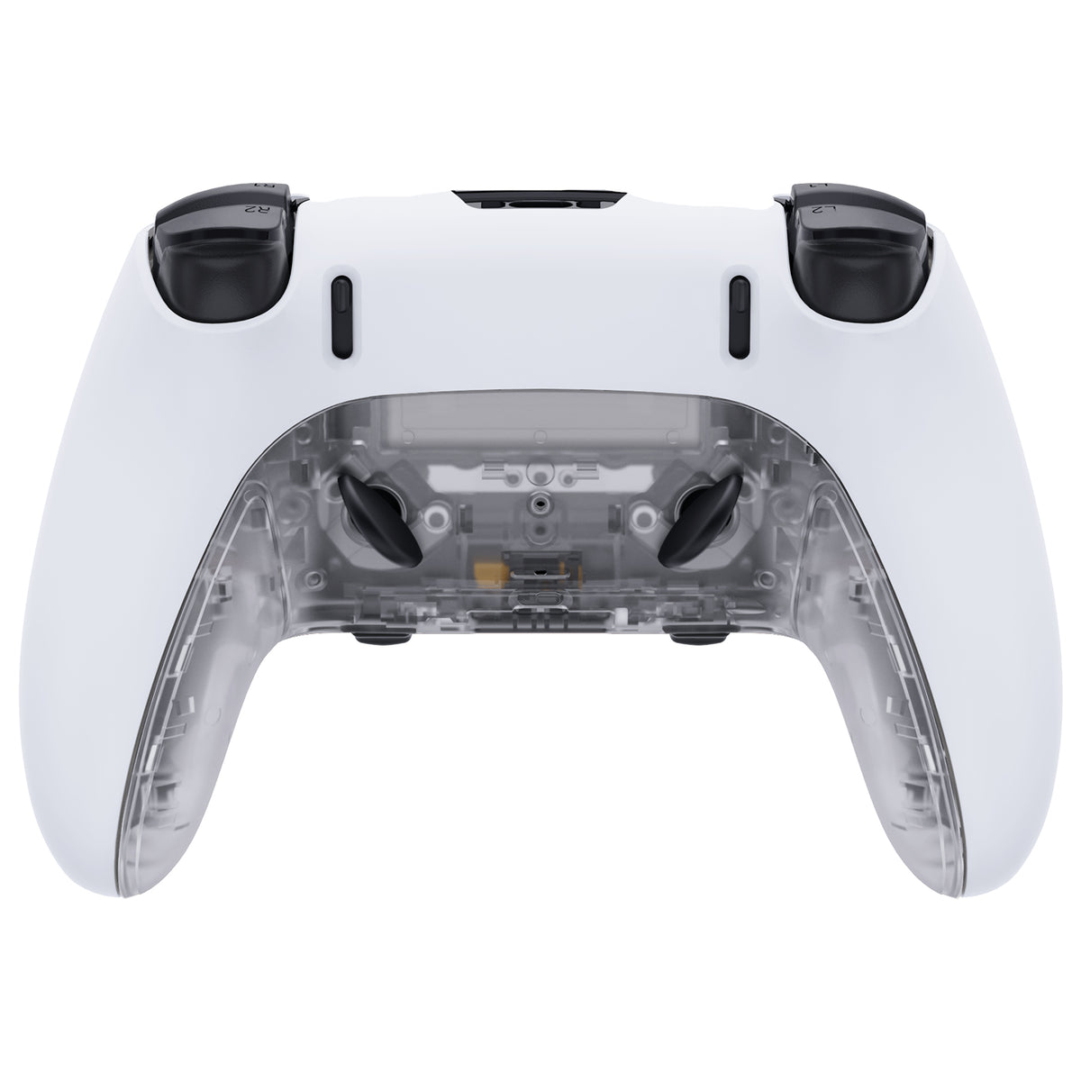 Replacement Top Bottom Decorative Trim Shell Compatible with PS5 Edge Controller - Clear eXtremeRate