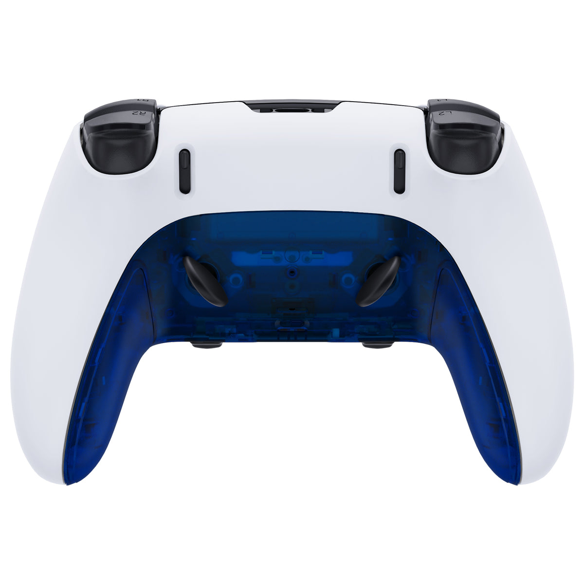 Replacement Top Bottom Decorative Trim Shell Compatible with PS5 Edge Controller - Clear Blue eXtremeRate