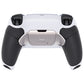 eXtremeRate Retail Silver Real Metal Buttons (RMB) Version RISE 2.0 Remap Kit with White Black Rubberized Grip Back Shell & Upgraded Remappable Back Buttons Attachment for PS5 Controller BDM-010 & BDM-020 - XPFJ7010