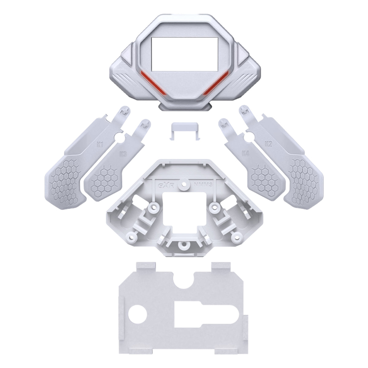 eXtremeRate Replacement K1 K2 K3 K4 Back Paddles for eXtremeRate SPARK Back Paddles Kit, Compatible with PS5 Controller - Solid White