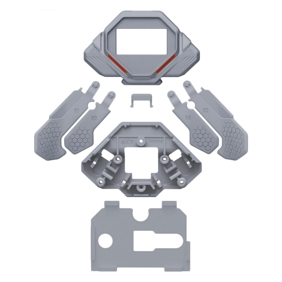 eXtremeRate Replacement K1 K2 K3 K4 Back Paddles for eXtremeRate SPARK Back Paddles Kit, Compatible with PS5 Controller - New Hope Gray