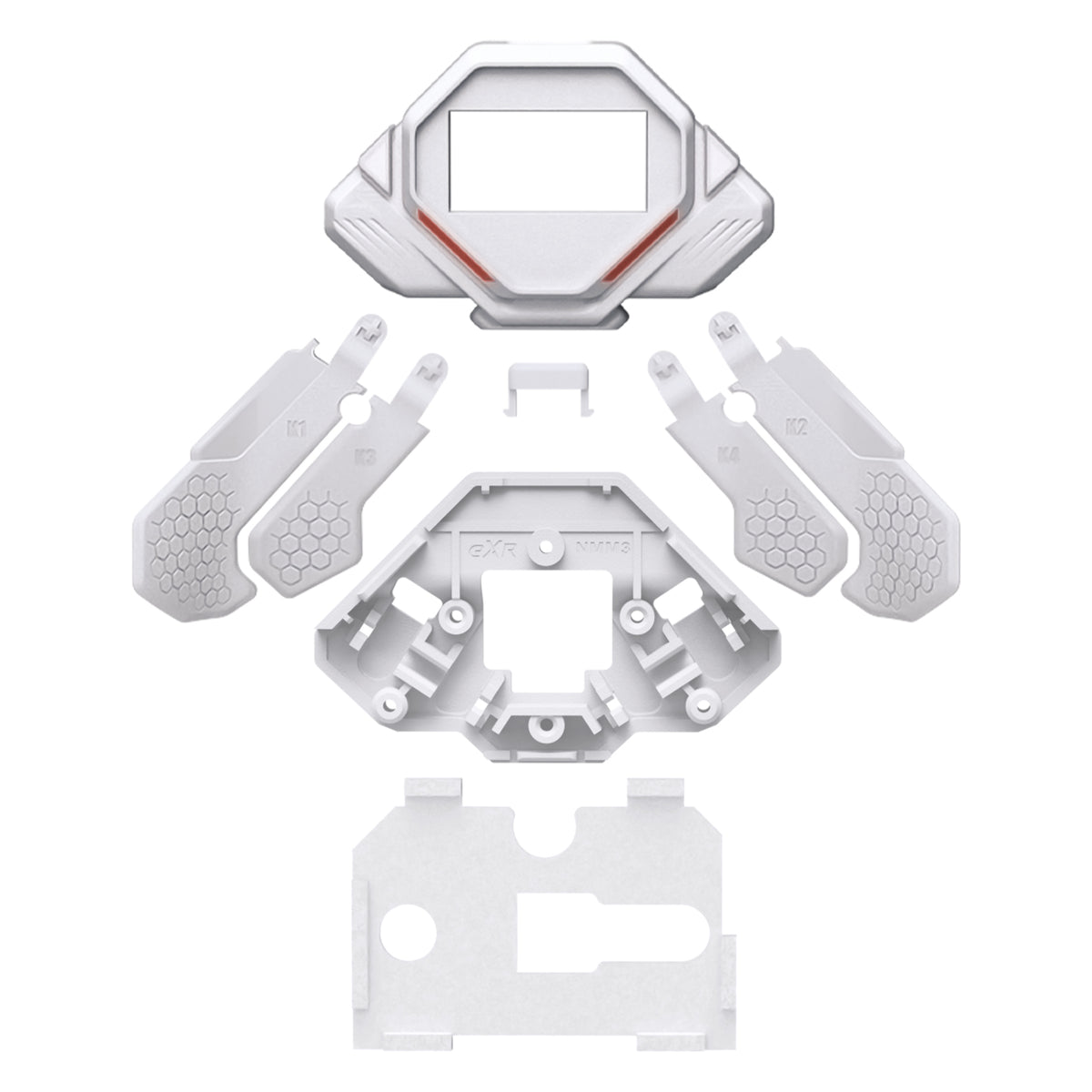 eXtremeRate Replacement K1 K2 K3 K4 Back Paddles for eXtremeRate SPARK Back Paddles Kit, Compatible with PS5 Controller - White
