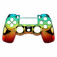 eXtremeRate Replacement Front Housing Shell for PS4 Slim Pro Controller Controller (CUH-ZCT2 JDM-040/050/055) - Chrome Cyan Gold Red
