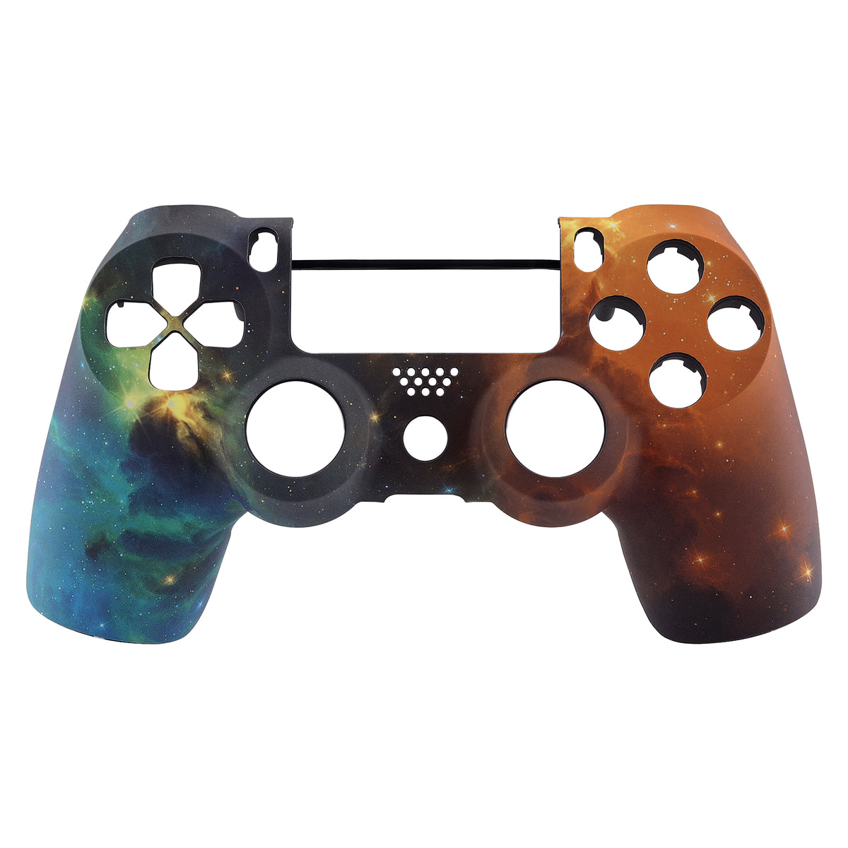 eXtremeRate Replacement Front Housing Shell for PS4 Slim Pro Controller Controller (CUH-ZCT2 JDM-040/050/055) - Orange Star Universe
