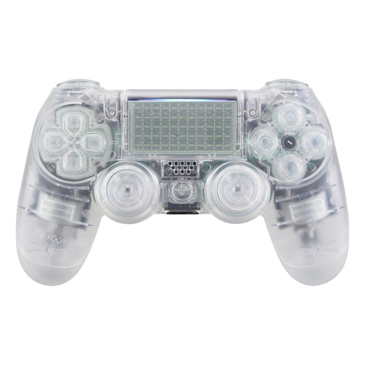 Clear Replacement Full Set Houaing Shell Facaplate Buttons for ps4 Slim ps4 Pro Controller (CUH-ZCT2 JDM-040 JDM-050 JDM-055) - SP4QM02 eXtremeRate