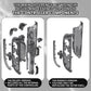 eXtremeRate D-Pad Version Replacement Full Set Shell Case with Buttons for Joycon 2 of Nintendo Switch 2 - Deluxe Version - Clear Slate Black