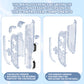 eXtremeRate D-Pad Version Replacement Full Set Shell Case with Buttons for Joycon 2 of Nintendo Switch 2 - Deluxe Version - Clear Glacier Blue