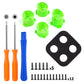 eXtremeRate Retail Three-Tone ABXY Action Buttons with Classic Symbols for Xbox Series X & S Controller & Xbox One S/X & Xbox One Elite V1/V2 Controller -Green & Clear - JDX3M014