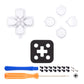 eXtremeRate Retail Two-Tone Robot White & Clear Custom Dpad Action Buttons Replacement No Letter Imprint D-pad Face Buttons Compatible with ps5 Controller - JPFG009