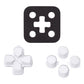 eXtremeRate Retail Two-Tone Robot White & Clear Custom Dpad Action Buttons Replacement No Letter Imprint D-pad Face Buttons Compatible with ps5 Controller - JPFG009