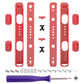 eXtremeRate 2 Pack Custom Replacement shell for Joycon Strap of NS Switch - Clear Red