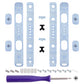 eXtremeRate 2 Pack Custom Replacement shell for Joycon Strap of NS Switch - Clear Glacier Blue