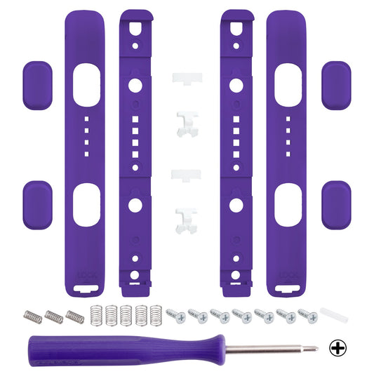 eXtremeRate 2 Pack Custom Replacement shell for Joycon Strap of NS Switch - Purple
