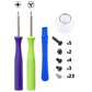 eXtremeRate DIY Replacement Housing Shell Front Frame with Volume Up Down Power Buttons for NS Switch Console - Clear Blue