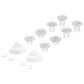 eXtremeRate ThumbsGear V3 Interchangeable Thumbsticks for Xbox Core Controller & Xbox One S/X/Elite Controller & Nintendo Switch Pro Controller - Clear