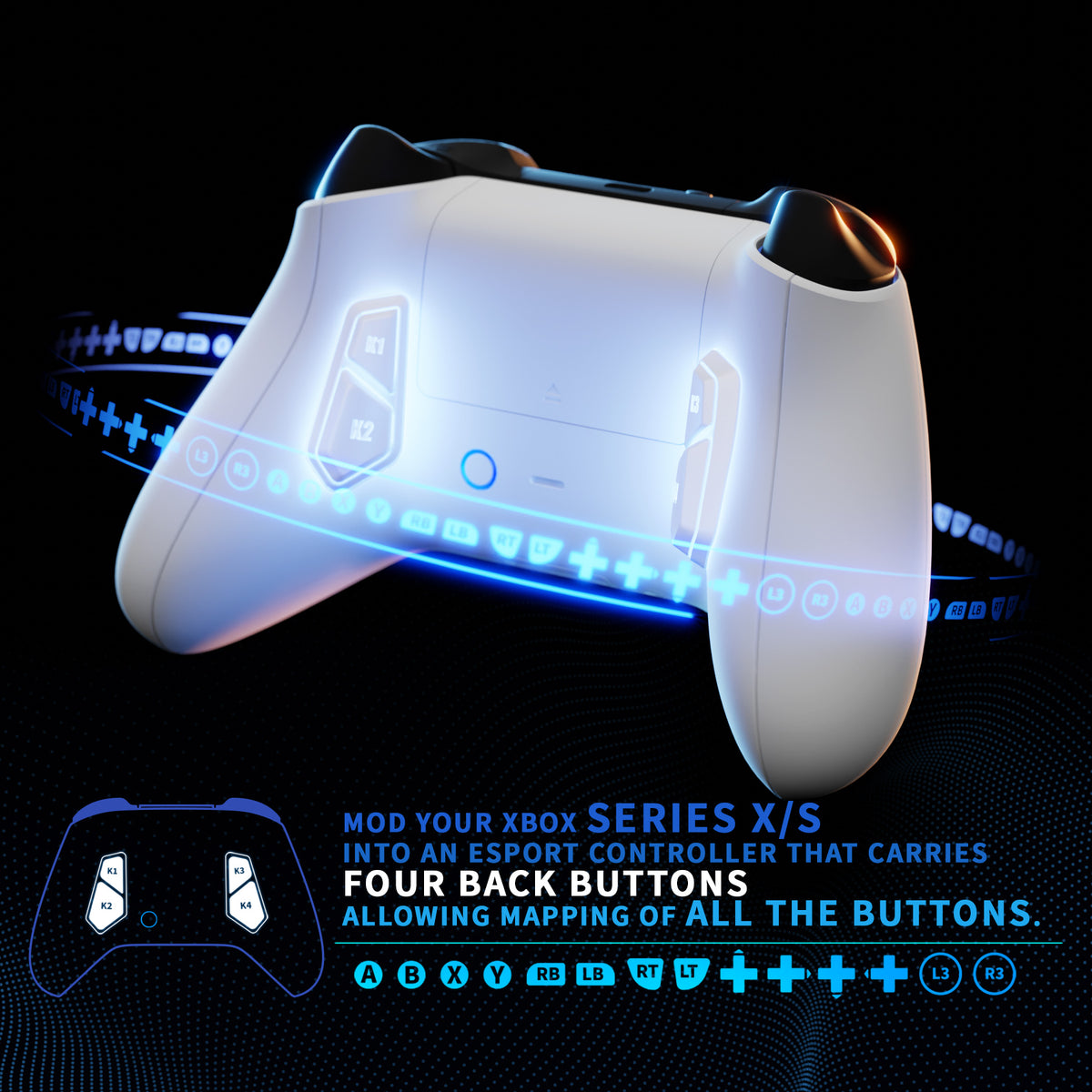 eXtremeRate Retail VICTOR X Remap Kit for Xbox Series X/S Controller - White