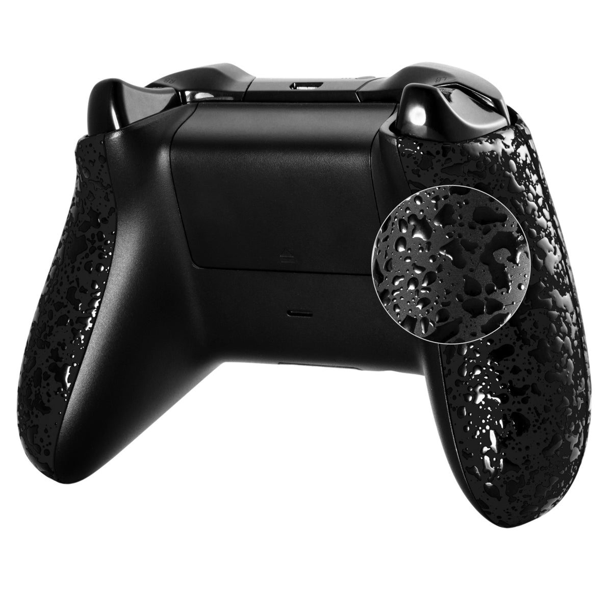eXtremeRate Replacement Side Rails Handles for Xbox One Controller - Textured Black