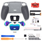 eXtremeRate Rainbow Aura Blue & Purple Real Metal Buttons (RMB) Version RISE 2.0 Remap Kit for PS5 Controller BDM-010/020 - Rubberized New Hope Gray & Classic Gray eXtremeRate
