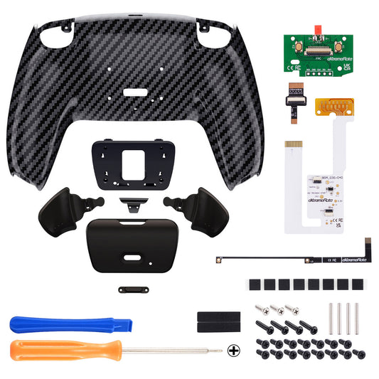 eXtremeRate Remappable RISE V3 Remap Kit for PS5 Controller BDM-030/040/050 - Graphite Carbon Fiber