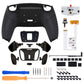 eXtremeRate Black Real Metal Buttons (RMB) Version RISE4 V3 Remap Kit for PS5 Controller BDM-030/040/050 - Rubberized Black