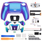 eXtremeRate Rainbow Aura Blue & Purple Real Metal Buttons (RMB) Version RISE4 Remap Kit for PS5 Controller BDM-010/020 - Chameleon Purple Blue eXtremeRate