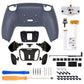 eXtremeRate Black Real Metal Buttons (RMB) Version RISE4 V3 Remap Kit for PS5 Controller BDM-030/040/050 - Rubberized Sterling Silver