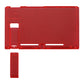 eXtremeRate Replacement Back Plate with Kickstand for Nintendo Switch Console - Transparent Clear Red