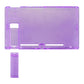 eXtremeRate Replacement Back Plate with Kickstand for Nintendo Switch Console - Clear Atomic Purple