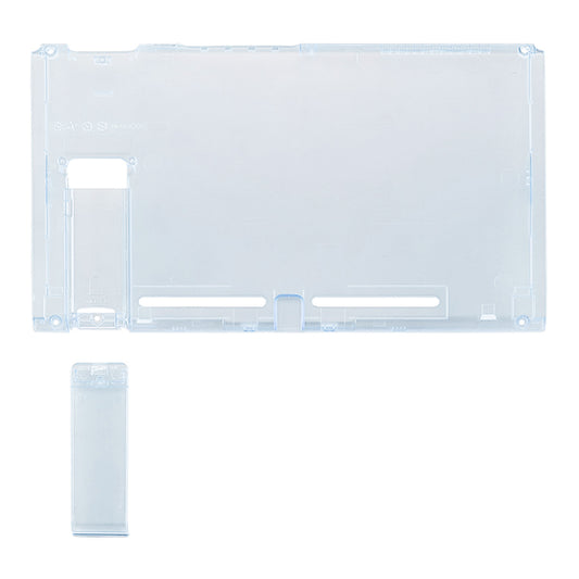 eXtremeRate Replacement Back Plate with Kickstand for Nintendo Switch Console - Clear Glacier Blue