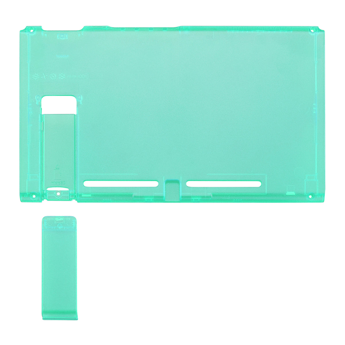 eXtremeRate Replacement Back Plate with Kickstand for Nintendo Switch Console - Emerald Green