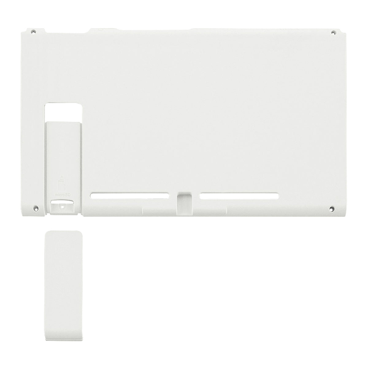 eXtremeRate Replacement Back Plate with Kickstand for Nintendo Switch Console - White