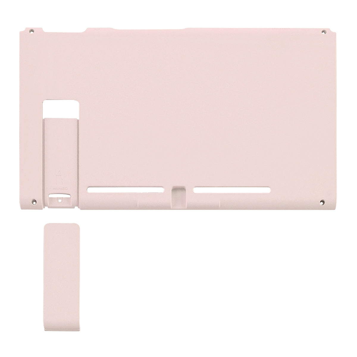 eXtremeRate Replacement Back Plate with Kickstand for Nintendo Switch Console - Cherry Blossoms Pink