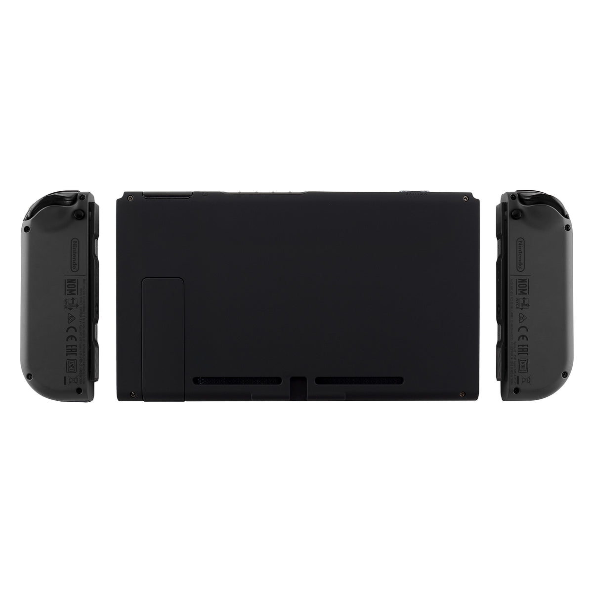eXtremeRate Replacement Back Plate with Kickstand for Nintendo Switch Console - Black