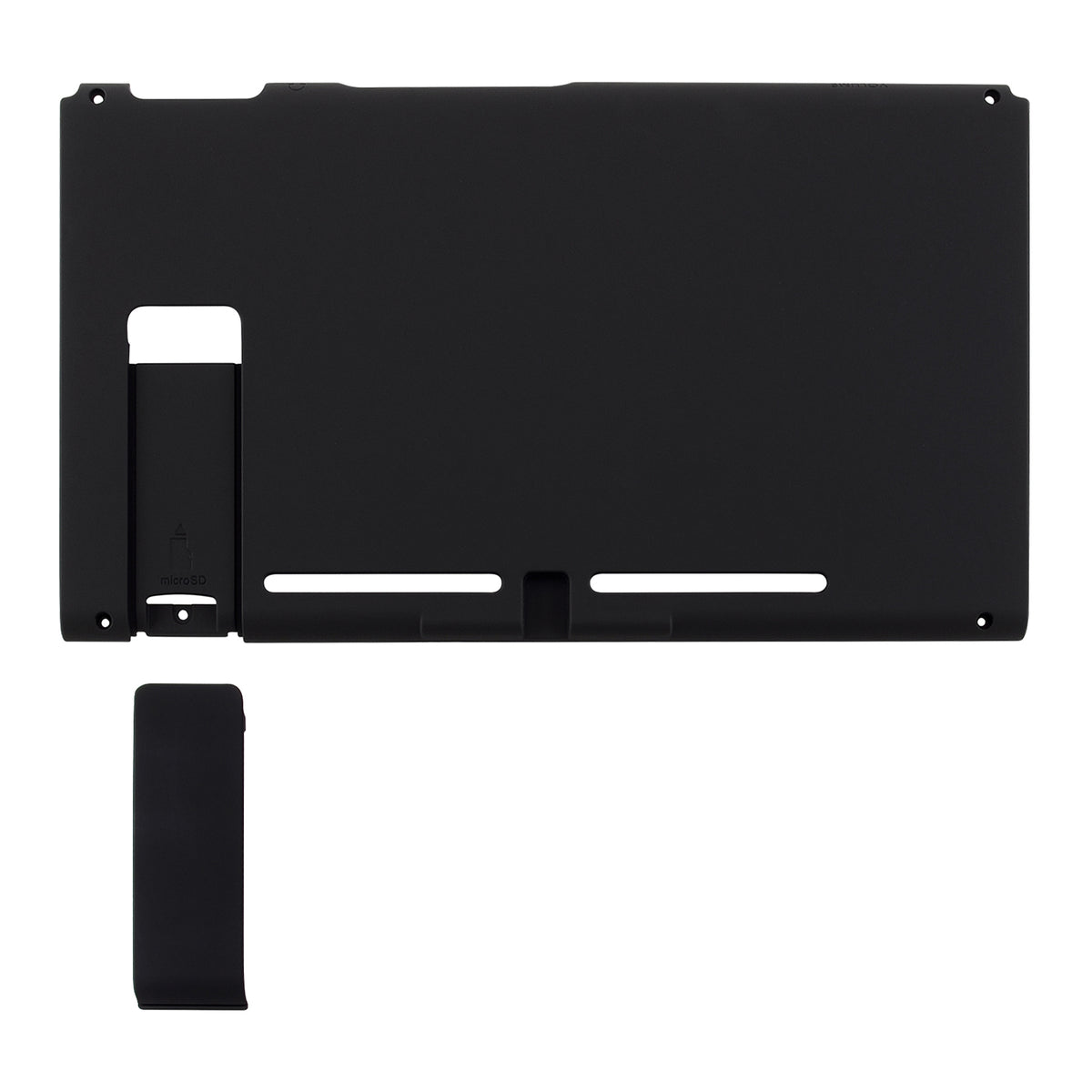 eXtremeRate Replacement Back Plate with Kickstand for Nintendo Switch Console - Black