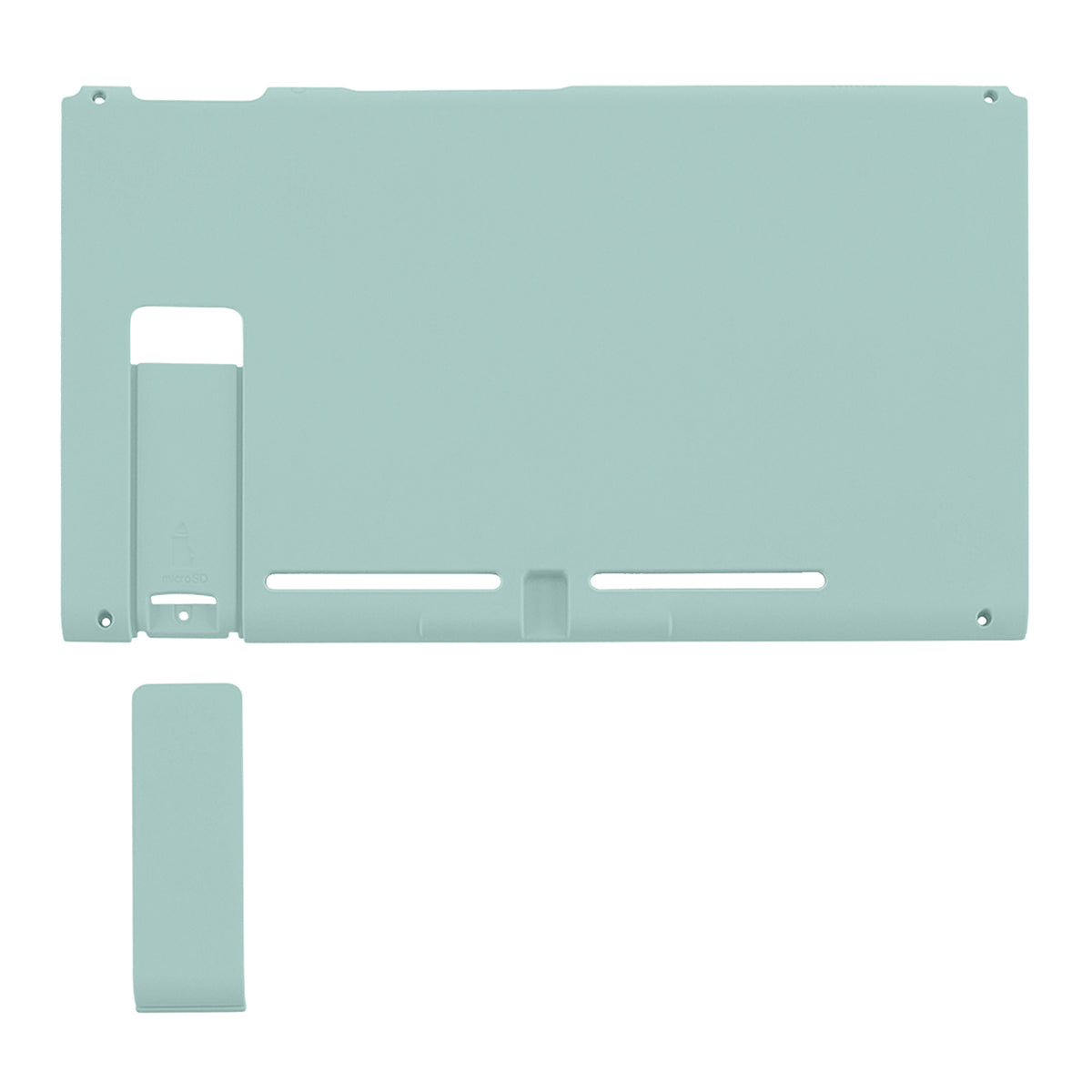 eXtremeRate Replacement Back Plate with Kickstand for Nintendo Switch Console - Light Cyan