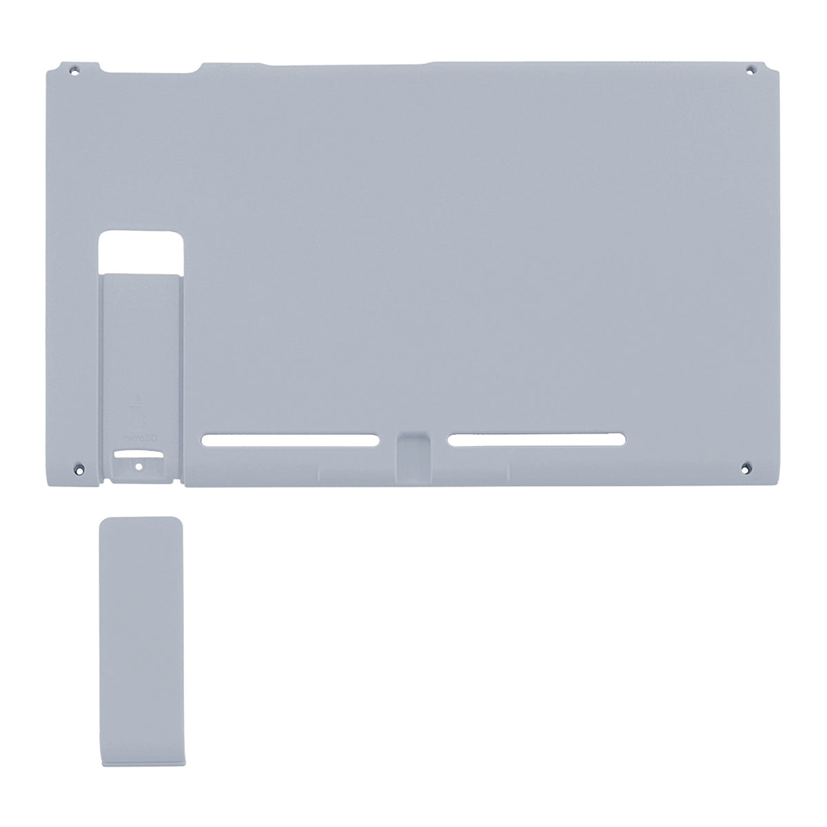 eXtremeRate Replacement Back Plate with Kickstand for Nintendo Switch Console - New Hope Gray