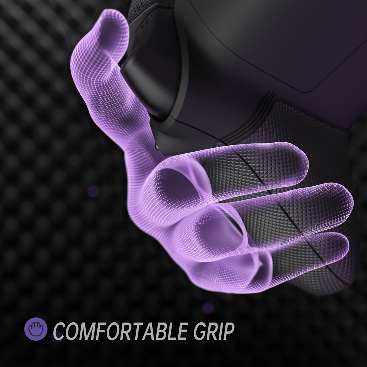 eXtremeRate ASR Version Performance Redesigned Full Set Shell Buttons with Ergonomic Trigger Stop Rubberized Grip for Xbox Series X/S Controller & Xbox Core Controller - Diamond Textured Black eXtremeRate